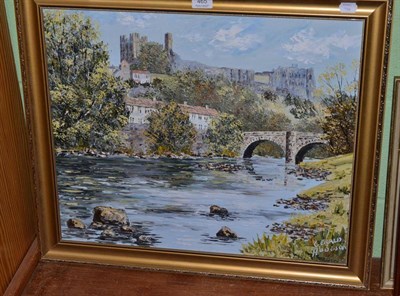 Lot 465 - A modern oil on board signed Gerald Hodgson, Richmond, 49cm by 59cm