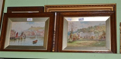 Lot 480 - C J Norton, Views in Yorkshire, including Whitby and York, signed watercolours, a set of four;...