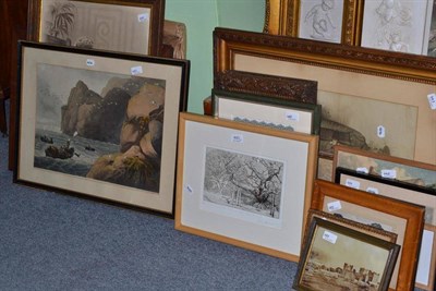 Lot 493 - Piers Browne signed print 'The Redmire Oak', Wensleydale, and a quantity of pictures, prints...