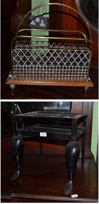 Lot 515 - Magazine rack and a footman