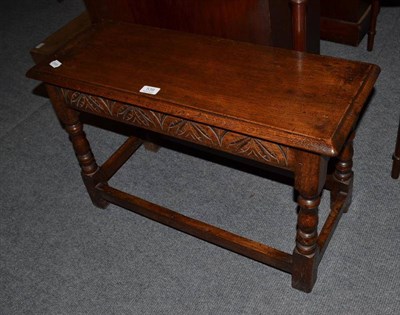 Lot 539 - Reproduction carved oak joint stool