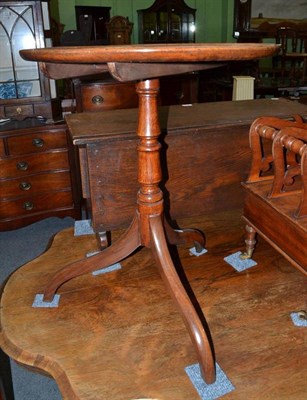 Lot 592 - A 19th century mahogany tripod occasional table