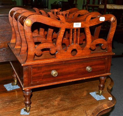 Lot 593 - Victorian mahogany canterbury