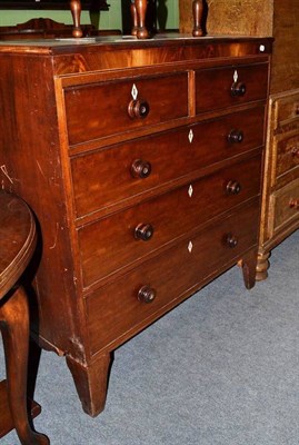 Lot 612 - 19th century mahogany straight front four height chest