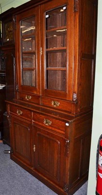 Lot 641 - Edwardian oak bookcase