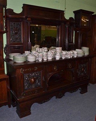 Lot 643 - Large Victorian mahogany sideboard