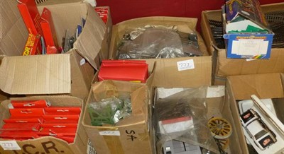 Lot 777 - A quantity of mainly boxed toys including Polistil vehicles, Scalextric, track, TCR accessories (in