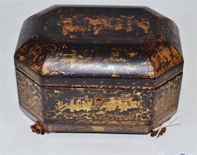 Lot 7 - A 19th century Oriental tea caddy