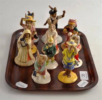 Lot 33 - Ten Royal Doulton Bunnykins figures