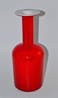 Lot 44 - 1960s Danish red cased glass vase