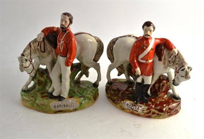 Lot 52 - Two 20th century Staffordshire figures of 'Garibaldi' and 'Napier'