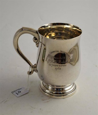 Lot 61 - A silver baluster mug