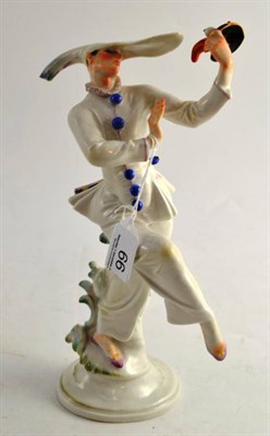 Lot 66 - 20th century Meissen figure of a clown (a.f.)