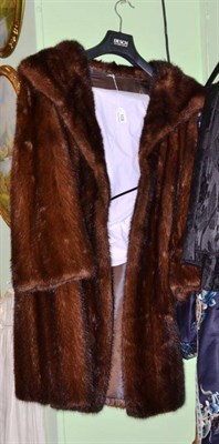 Lot 108 - Brown mink jacket with shawl collar