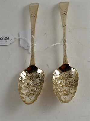 Lot 124 - Pair of George III silver spoons, London 1795 by Peter and Anne Bateman