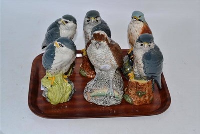 Lot 154 - Six Royal Doulton and Beswick bird decanters