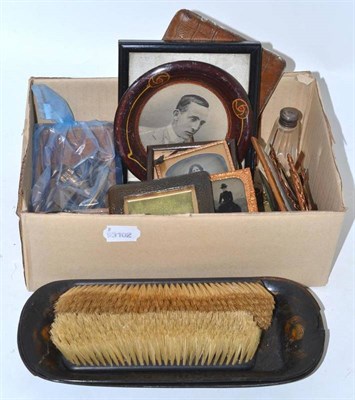 Lot 181 - Photograph frames, flatware, miniatures, etc