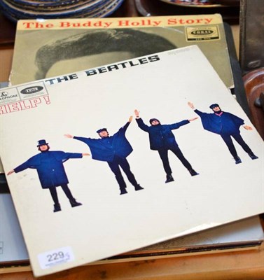 Lot 229 - Seven 78s records including The Beetles, Buddy Holly Story, The Carpenters Collection, Diana...