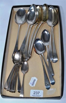 Lot 237 - A quantity of silver spoons with various dates and makers