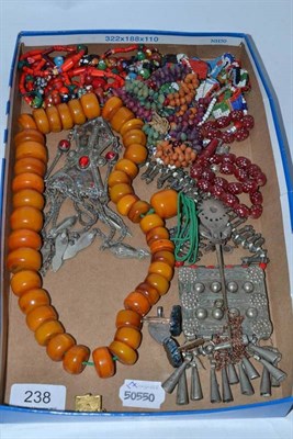 Lot 238 - Various bead necklaces including amber