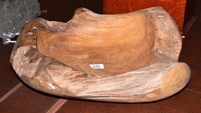 Lot 243 - A wooden bowl