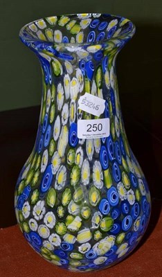 Lot 250 - Millefiori style glass vase