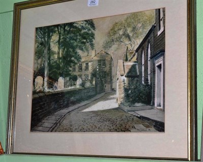 Lot 282 - Watercolour depicting Howarth Parsonage, by PKC Jackson, dated '74