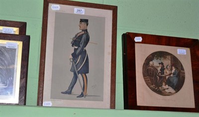 Lot 287 - Three Vanity Fair spy prints, four oak framed prints and two rosewood framed engravings (9)