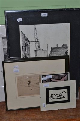 Lot 288 - Two Stuart Walton artist proofs, two James McBey prints and four other prints (8)