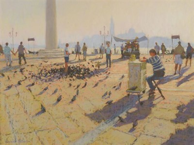 Lot 353 - David Allen RSMA (b.1945) Dazzling Light, Venice Signed, inscribed and dated 2000 on label...