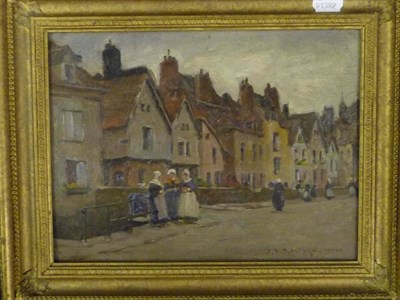 Lot 375 - Joseph Yelverton Dawbarn (1856-1933) ";Amiens"; Signed and titled, oil on panel, 25cm by 33cm