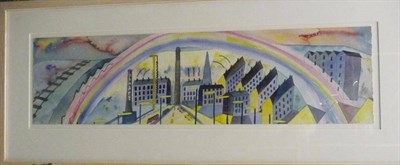 Lot 379 - Jane Fielder (b.1949) ";Farewell Beautiful Church";  Signed and indistinctly dated, pen, ink...