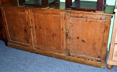 Lot 454 - A 19th century pine three door dresser base