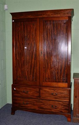 Lot 455 - Mahogany wardrobe