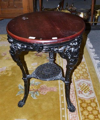 Lot 491 - A Victorian cast iron pub table