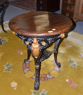 Lot 492 - A Victorian cast iron pub table