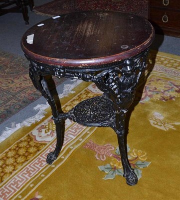 Lot 493 - A Victorian cast iron pub table