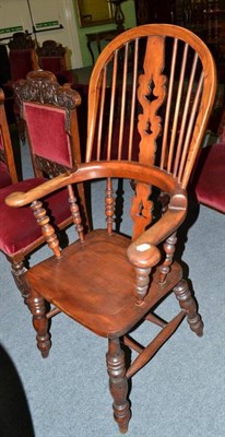 Lot 507 - A 19th century bobbin turned Windsor armchair