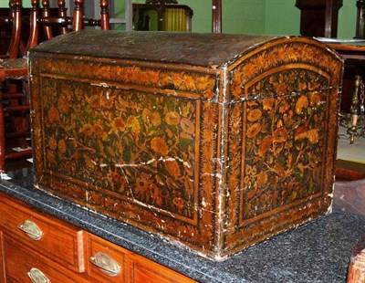 Lot 522 - A painted dome top trunk