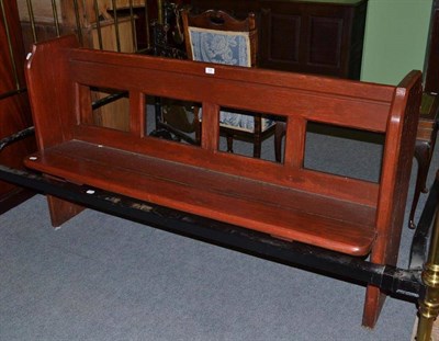 Lot 528 - A red painted pew