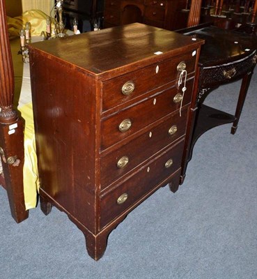 Lot 532 - A mahogany four height chest of drawers