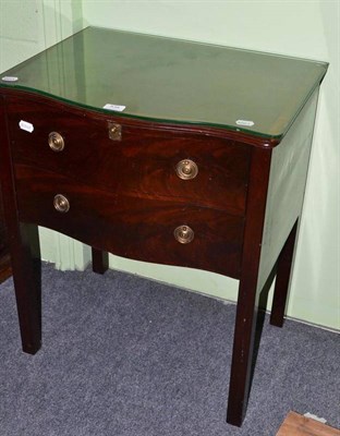 Lot 535 - A 19th century mahogany commode side chest