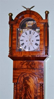 Lot 541 - A mahogany longcase clock with painted dial