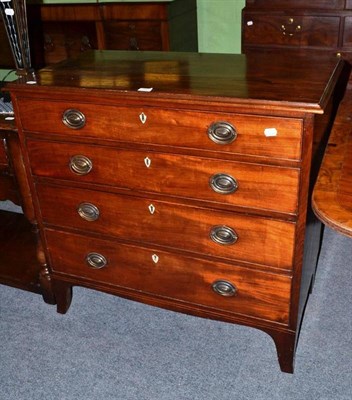 Lot 550 - A 19th century mahogany chest of drawers