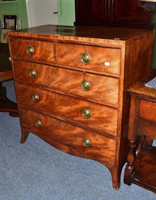 Lot 552 - 19th century mahogany four height chest of drawers