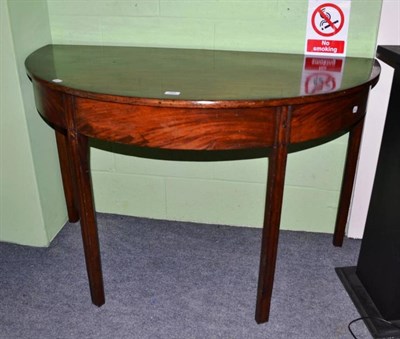 Lot 554 - Mahogany D-end side table