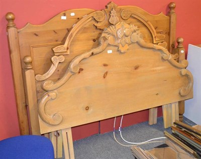 Lot 571 - Three pine double bed head boards