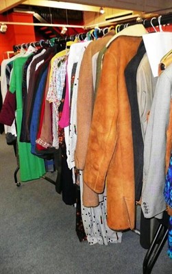 Lot 632 - Assorted vintage and modern costume including wool coats, knitwear, tweed skirts, modern...