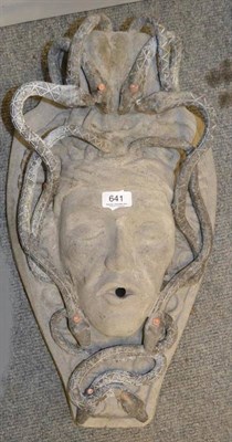 Lot 641 - A lead and concrete water feature fountain cast as Medusa