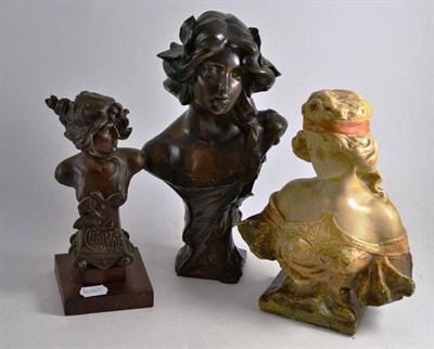Lot 25 - Three Art Nouveau style busts